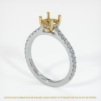 14K Yellow & White Pave Ring Setting Video