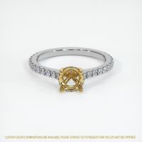 14K Yellow & White Pave Ring Setting Image