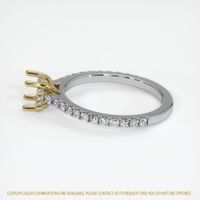 14K Yellow & White Pave Ring Setting Image