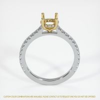 14K Yellow & White Pave Ring Setting Image