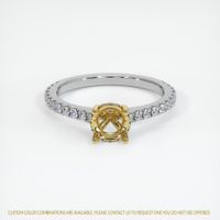 18K Yellow & White Pave Ring Setting Image