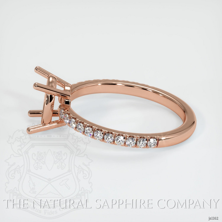 14K Rose Gold Pave Ring Setting