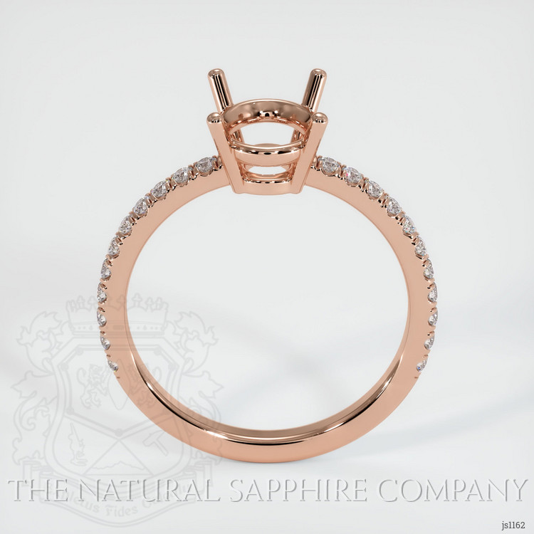 14K Rose Gold Pave Ring Setting