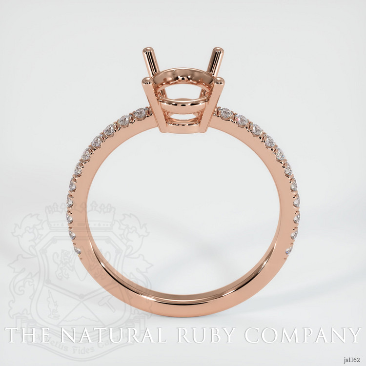 14K Rose Gold Pave Ring Setting