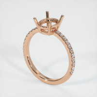 18K Rose Gold Pave Ring Setting Video