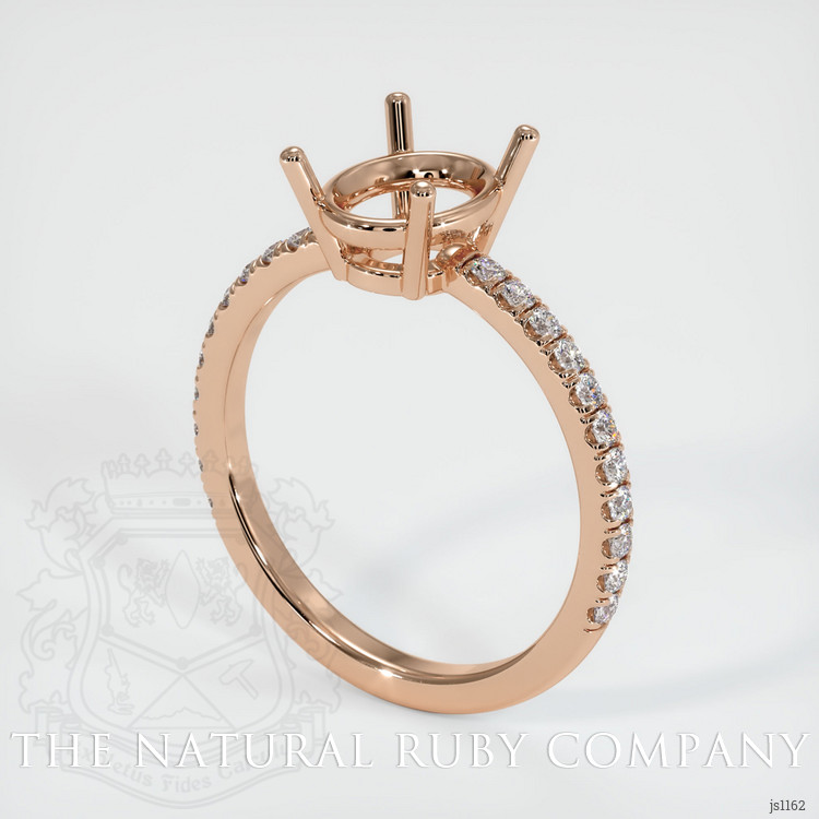 18K Rose Gold Pave Ring Setting