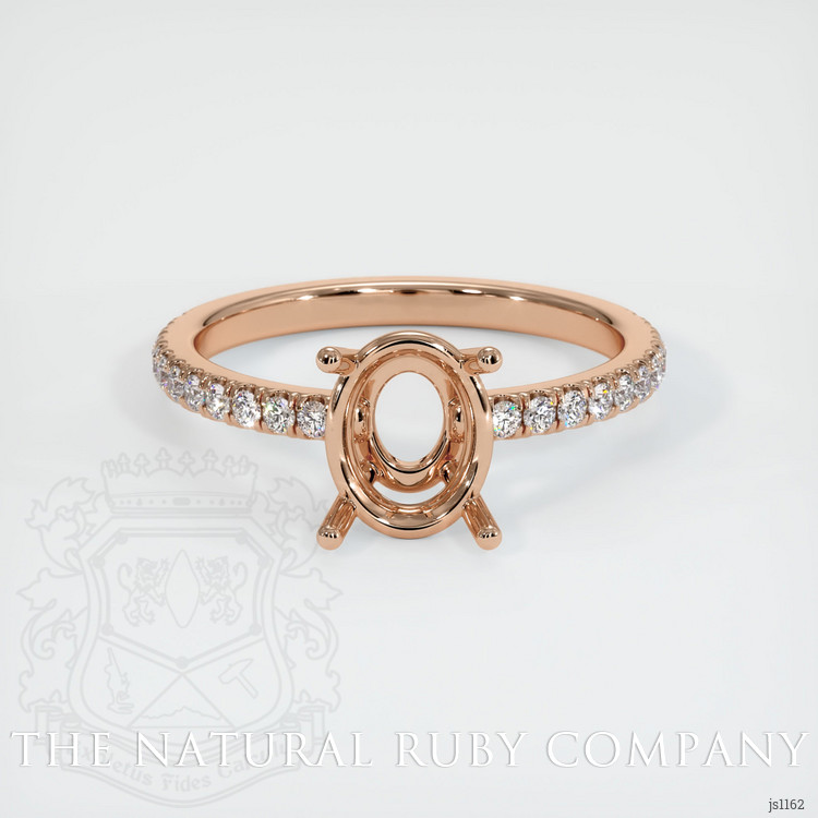 18K Rose Gold Pave Ring Setting