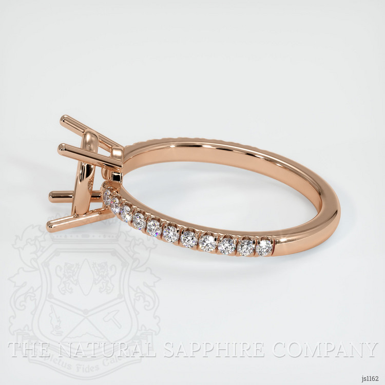18K Rose Gold Pave Ring Setting