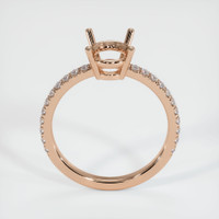 18K Rose Gold Pave Ring Setting Image