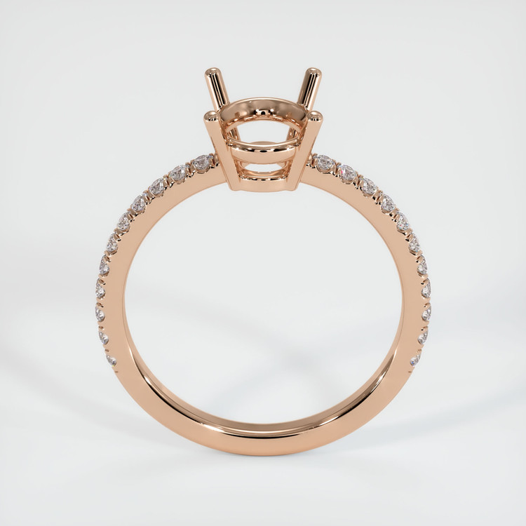 18K Rose Gold Pave Ring Setting