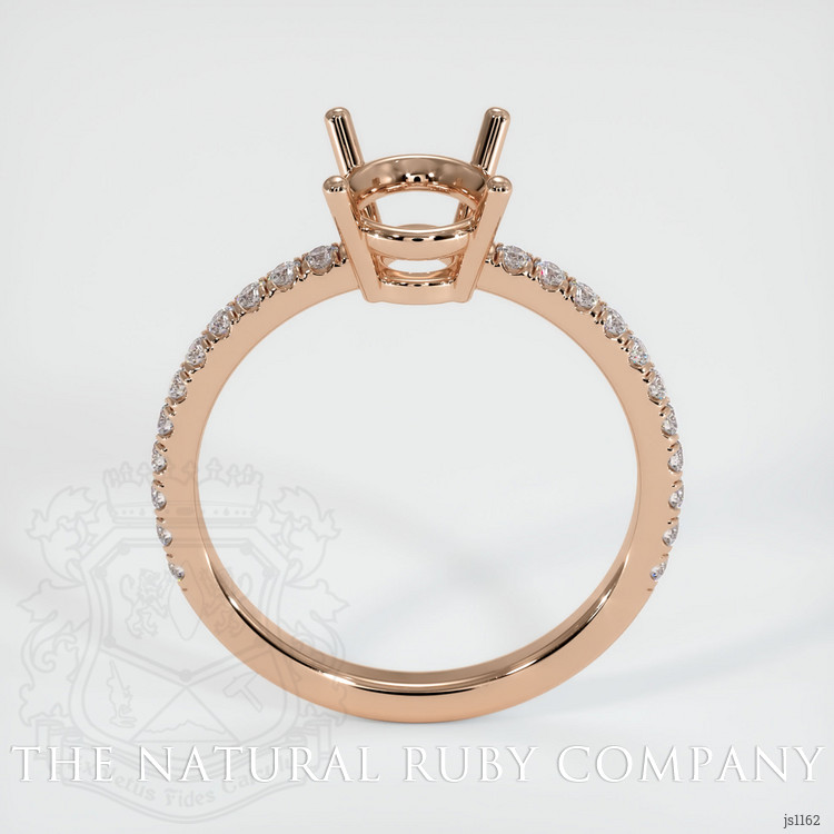 18K Rose Gold Pave Ring Setting