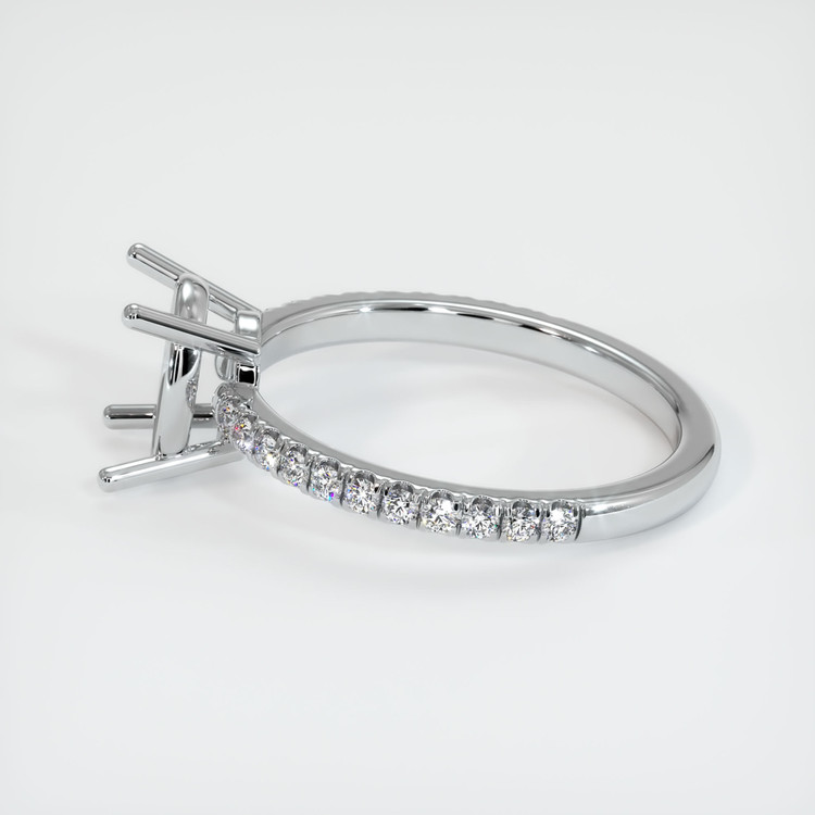 14K White Gold Pave Ring Setting