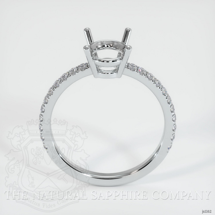 14K White Gold Pave Ring Setting