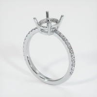 18K White Gold Pave Ring Setting Video