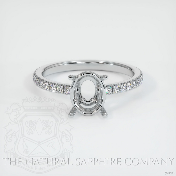 18K White Gold Pave Ring Setting