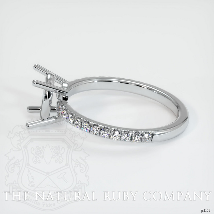 18K White Gold Pave Ring Setting