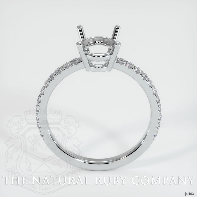 18K White Gold Pave Ring Setting