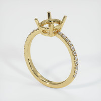 14K Yellow Gold Pave Ring Setting Video