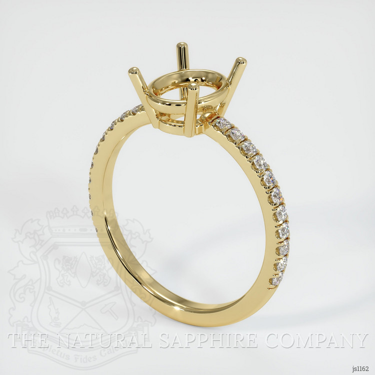14K Yellow Gold Pave Ring Setting