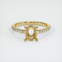 14K Yellow Gold Pave Ring Setting Image