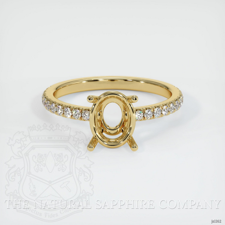 14K Yellow Gold Pave Ring Setting