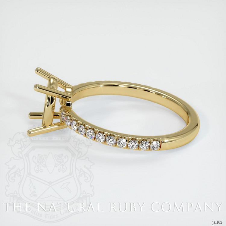 14K Yellow Gold Pave Ring Setting