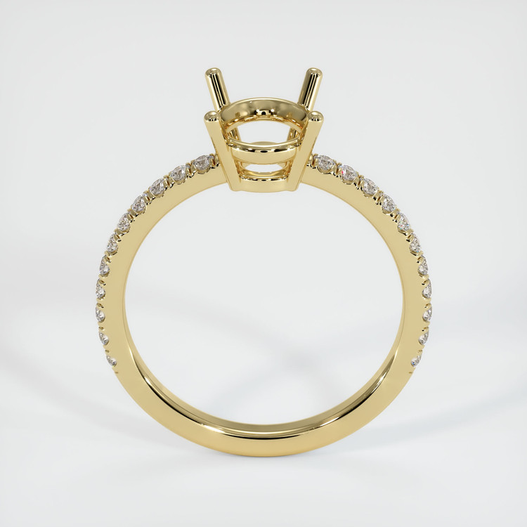 14K Yellow Gold Pave Ring Setting