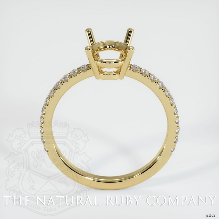 14K Yellow Gold Pave Ring Setting