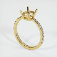 18K Yellow Gold Pave Ring Setting Video