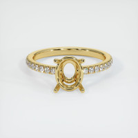 18K Yellow Gold Pave Ring Setting Image