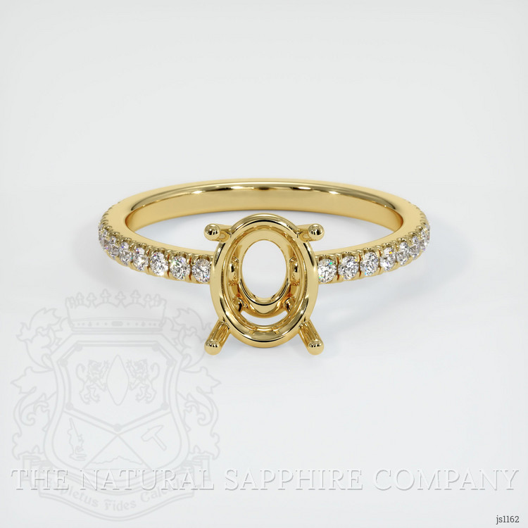 18K Yellow Gold Pave Ring Setting