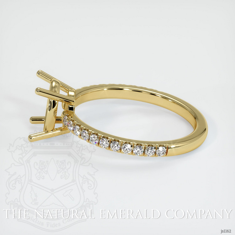 18K Yellow Gold Pave Ring Setting