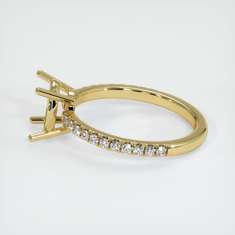 18K Yellow Gold Pave Ring Setting