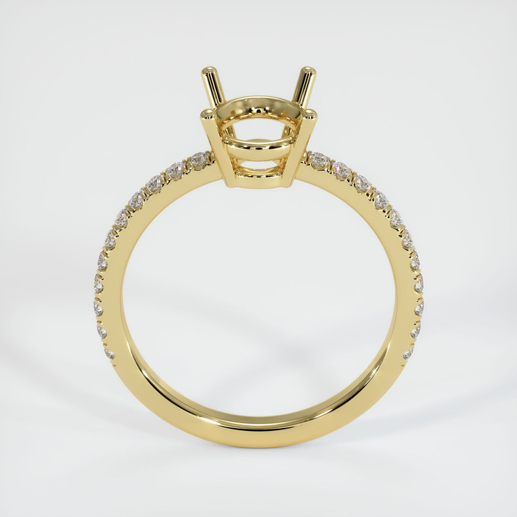 18K Yellow Gold Pave Ring Setting