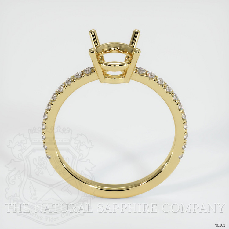18K Yellow Gold Pave Ring Setting