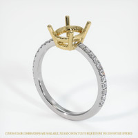 14K Yellow & White Pave Ring Setting Video