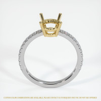 14K Yellow & White Pave Ring Setting Image