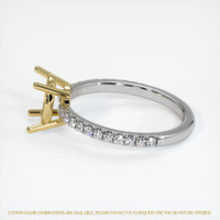 18K Yellow & White Pave Ring Setting Image