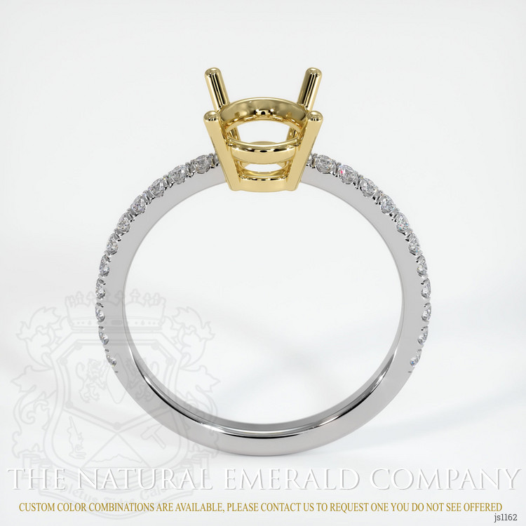 18K Yellow & White Pave Ring Setting