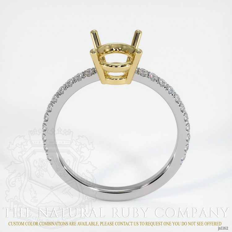 18K Yellow & White Pave Ring Setting