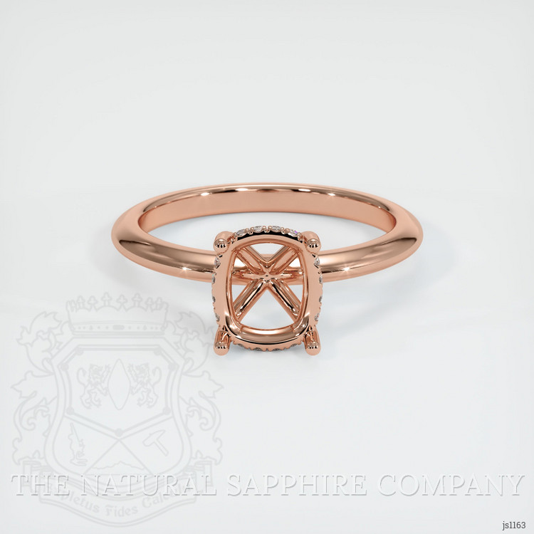 14K Rose Gold Pave Ring Setting