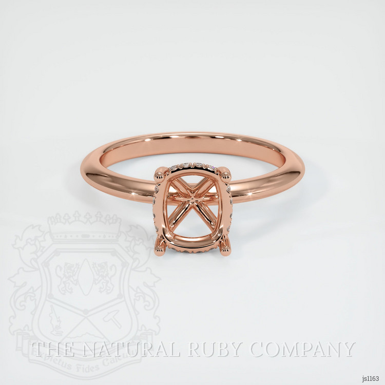 14K Rose Gold Pave Ring Setting