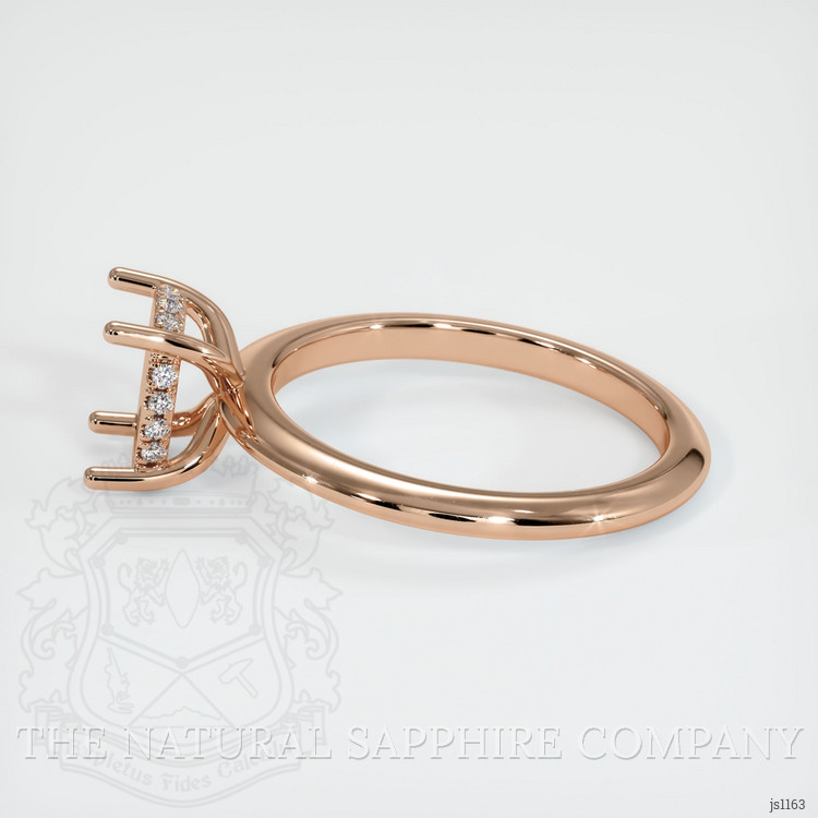18K Rose Gold Pave Ring Setting