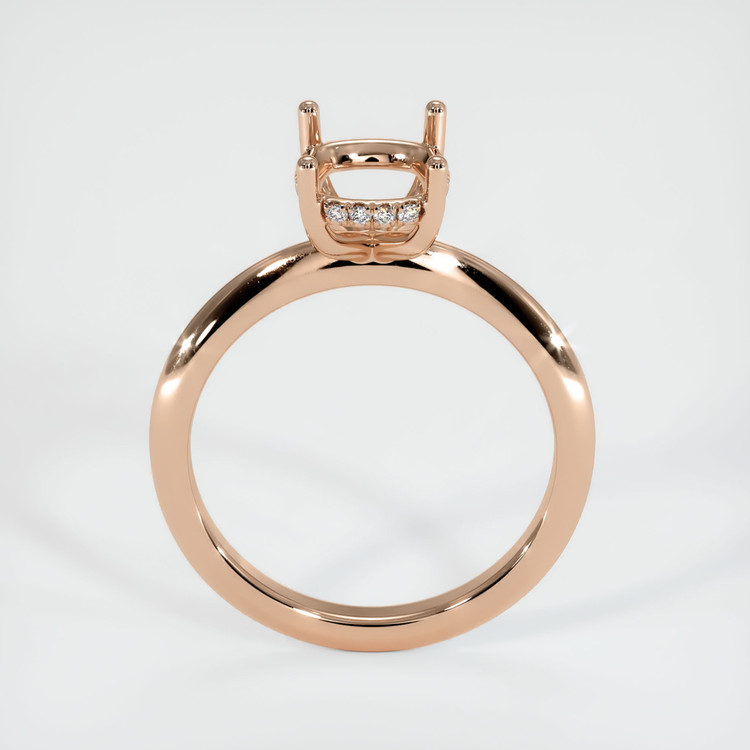 18K Rose Gold Pave Ring Setting