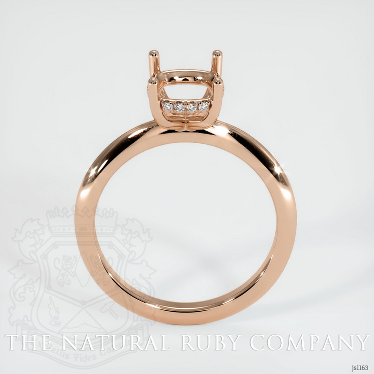 18K Rose Gold Pave Ring Setting