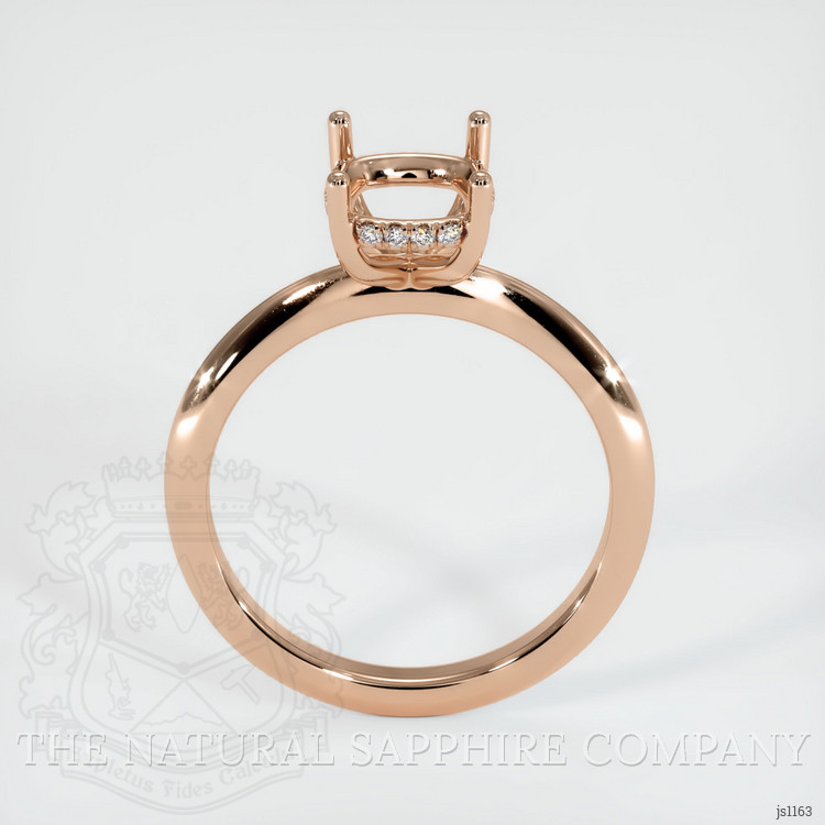18K Rose Gold Pave Ring Setting