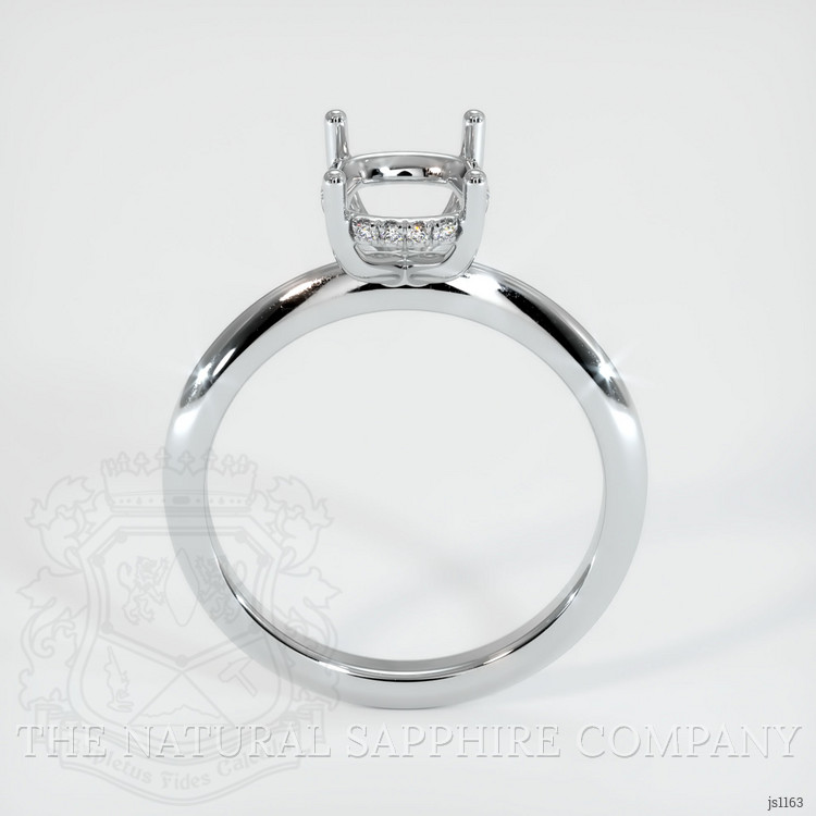 14K White Gold Pave Ring Setting