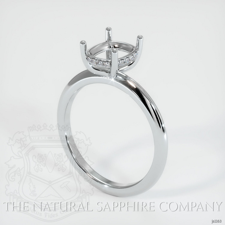 18K White Gold Pave Ring Setting