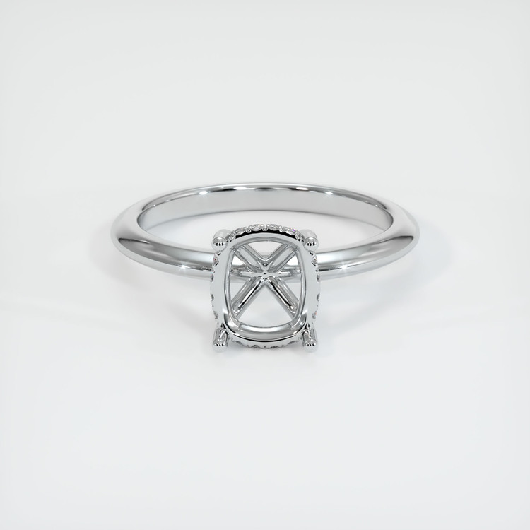 18K White Gold Pave Ring Setting