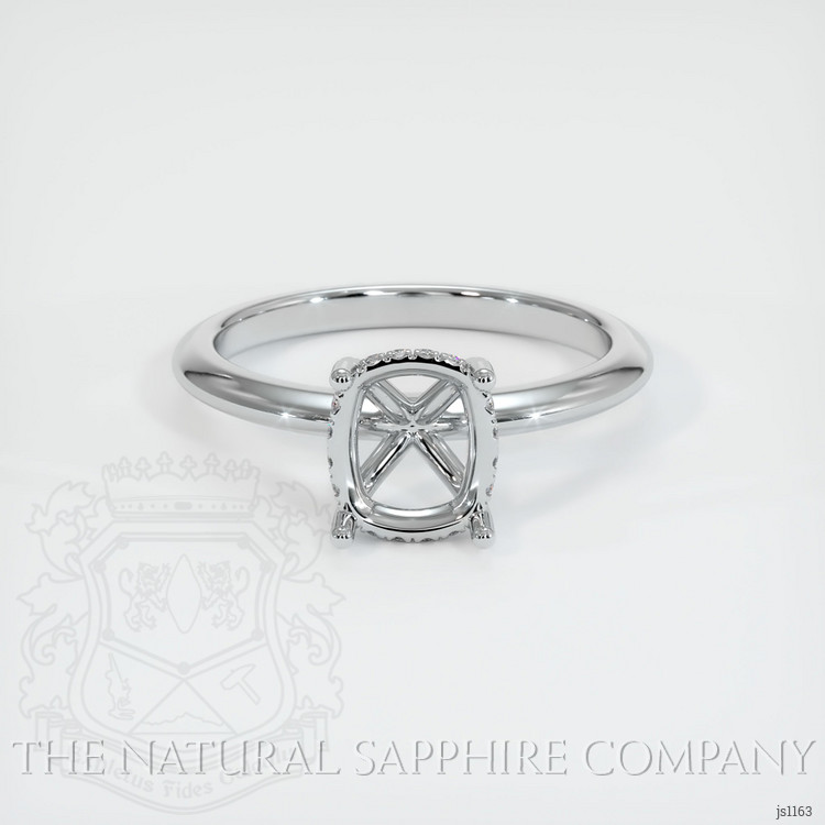 18K White Gold Pave Ring Setting